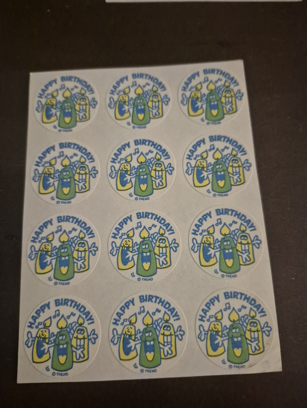 Vintage Trend Enterprises Scratch And Sniff Stinky Stickers Sheet 80’s